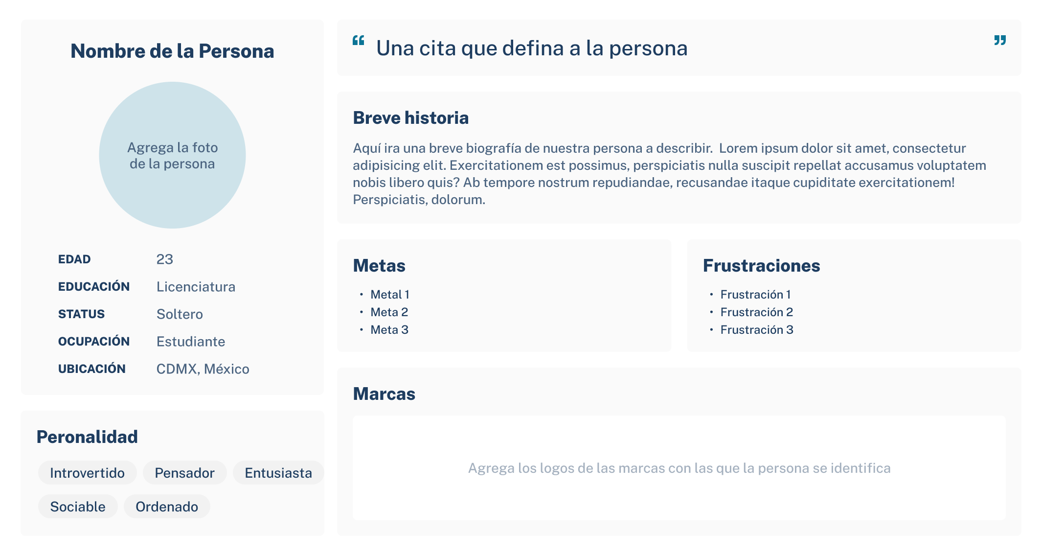 Plantilla UX Personas